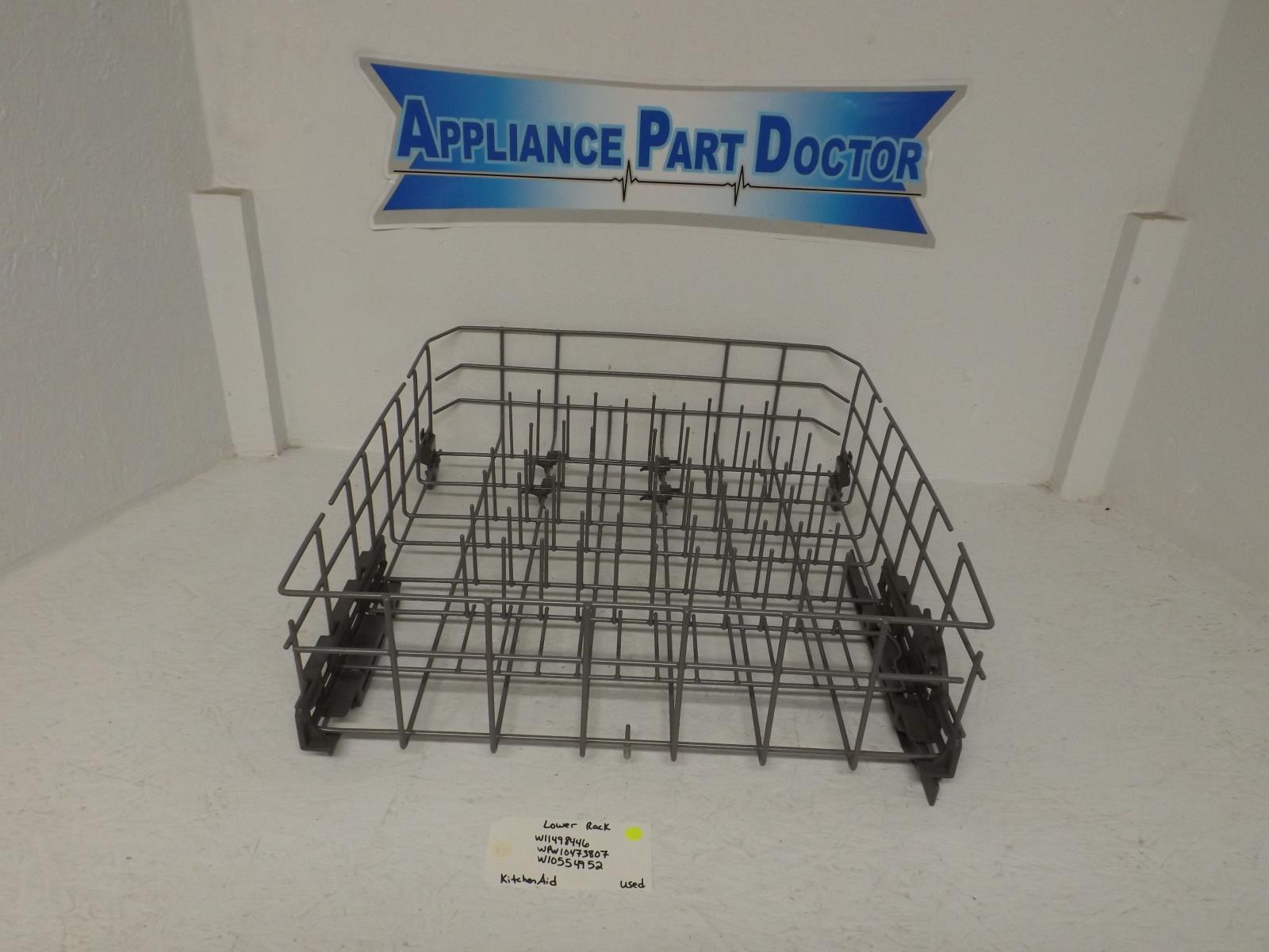 KitchenAid Dishwasher W11498446 WPW10473807 W10554952 Lower Rack Used KitchenAid Dishwasher W11498446 WPW10473807 W10554952 Lower Rack Used